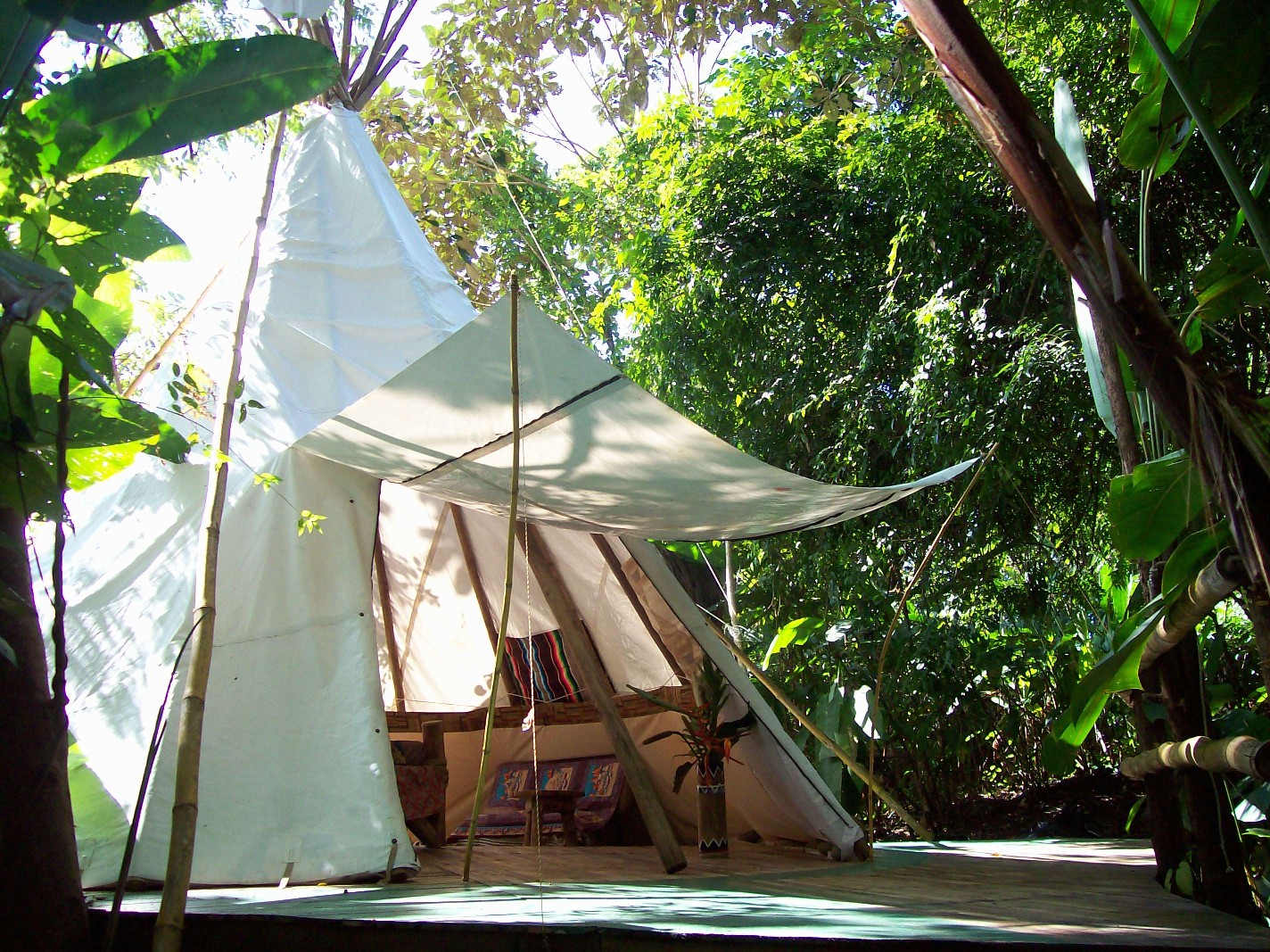 A night in a jungle teepee - a childhood dream come true.