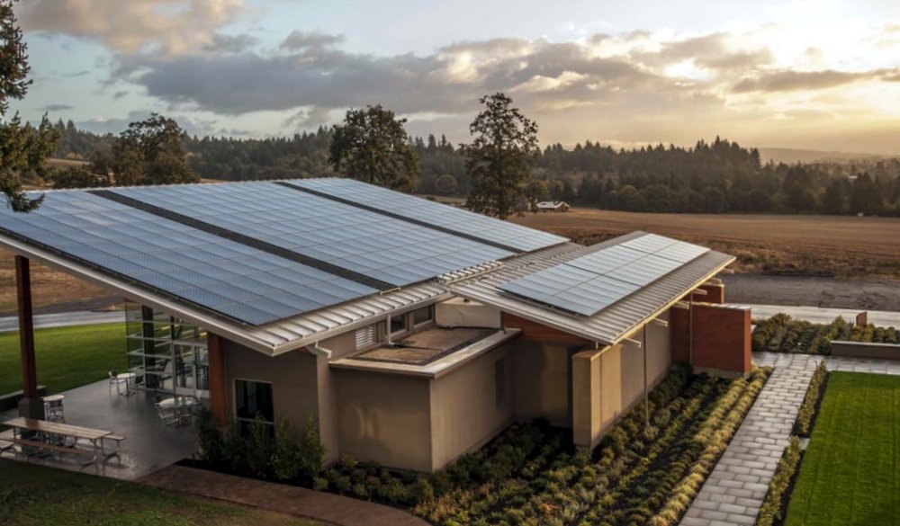 Stoller Estate was the first Northwest winery to produce solar energy. Image: Stoller Estate.